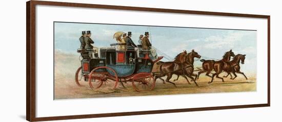 Coach and Four Horses of Mr Oakeley, London, 1880s-null-Framed Giclee Print