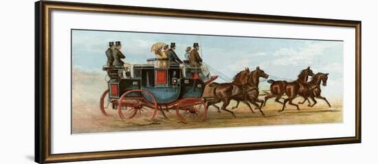 Coach and Four Horses of Mr Oakeley, London, 1880s-null-Framed Giclee Print