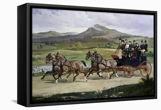 Coach and Four Horses on the Open Road-Alfred Frank De Prades-Framed Premier Image Canvas
