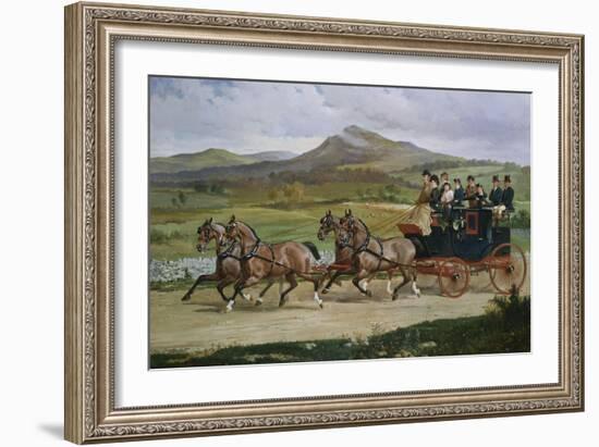 Coach and Four on the Open Road, 1876-Joseph Bail-Framed Giclee Print