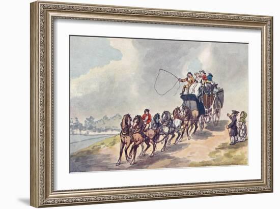 Coach and Six, 1907-Thomas Rowlandson-Framed Giclee Print