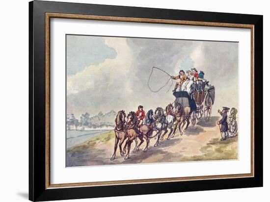 Coach and Six, 1907-Thomas Rowlandson-Framed Giclee Print