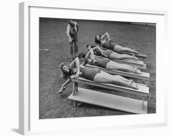 Coach Jack Cody, Conducting Practice at Multnomah Club Women's Relay Team-J^ R^ Eyerman-Framed Photographic Print