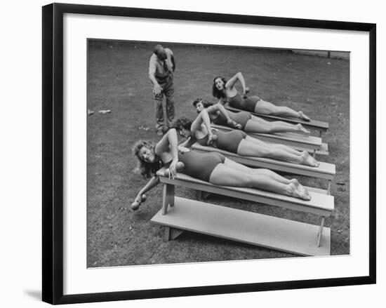 Coach Jack Cody, Conducting Practice at Multnomah Club Women's Relay Team-J^ R^ Eyerman-Framed Photographic Print