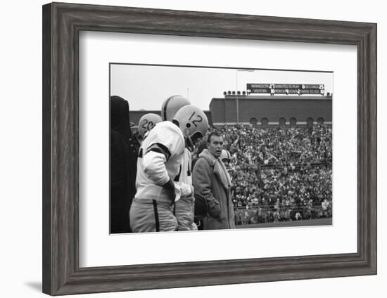 Coach Murray Warmath, Minnesota- Iowa Game, Minneapolis, Minnesota, November 1960-Francis Miller-Framed Photographic Print