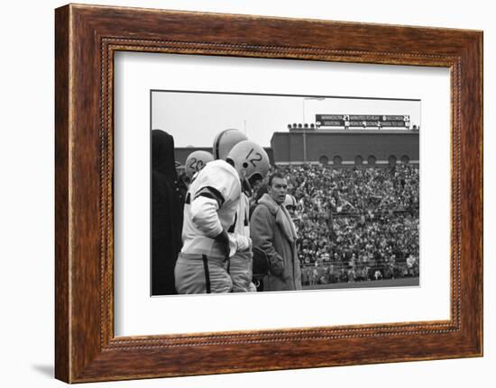 Coach Murray Warmath, Minnesota- Iowa Game, Minneapolis, Minnesota, November 1960-Francis Miller-Framed Photographic Print