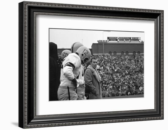 Coach Murray Warmath, Minnesota- Iowa Game, Minneapolis, Minnesota, November 1960-Francis Miller-Framed Photographic Print