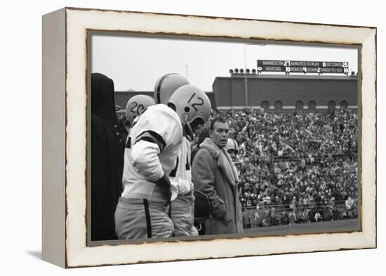 Coach Murray Warmath, Minnesota- Iowa Game, Minneapolis, Minnesota, November 1960-Francis Miller-Framed Premier Image Canvas