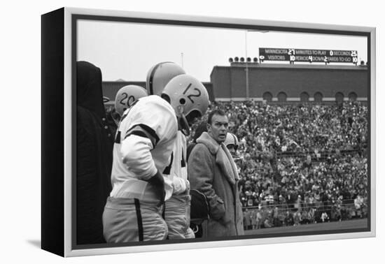 Coach Murray Warmath, Minnesota- Iowa Game, Minneapolis, Minnesota, November 1960-Francis Miller-Framed Premier Image Canvas