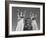 Coach of Lawrence High School Cheerleaders During Football Game-Francis Miller-Framed Photographic Print