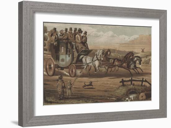 Coach Speeding to London-null-Framed Giclee Print