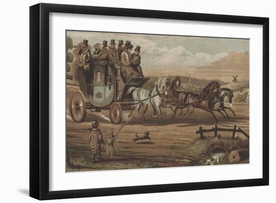 Coach Speeding to London-null-Framed Giclee Print