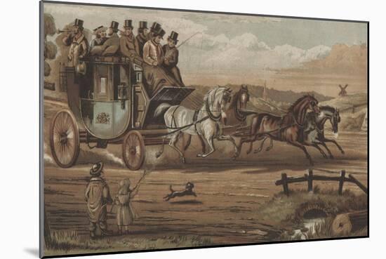 Coach Speeding to London-null-Mounted Giclee Print