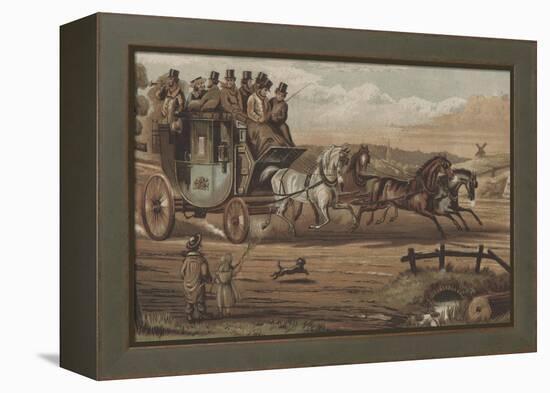 Coach Speeding to London-null-Framed Premier Image Canvas