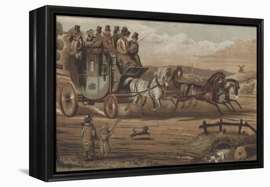 Coach Speeding to London-null-Framed Premier Image Canvas