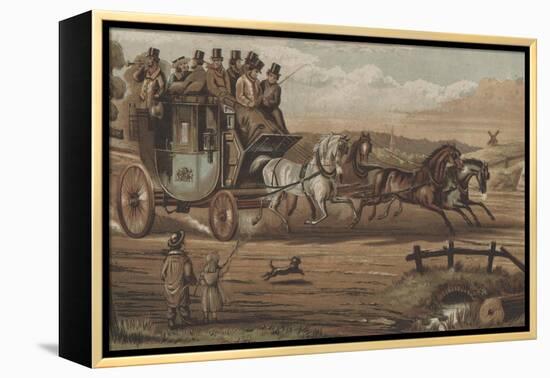 Coach Speeding to London-null-Framed Premier Image Canvas