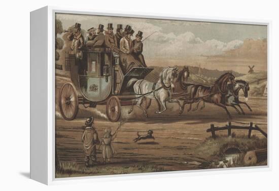 Coach Speeding to London-null-Framed Premier Image Canvas