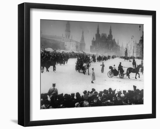 Coach Station at the Strastnoy Monastery, Moscow, Russia, C1900-C1905-null-Framed Giclee Print