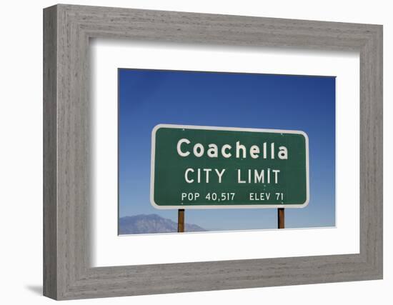 Coachella Sign Post in California-BCFC-Framed Photographic Print