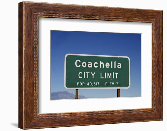 Coachella Sign Post in California-BCFC-Framed Photographic Print