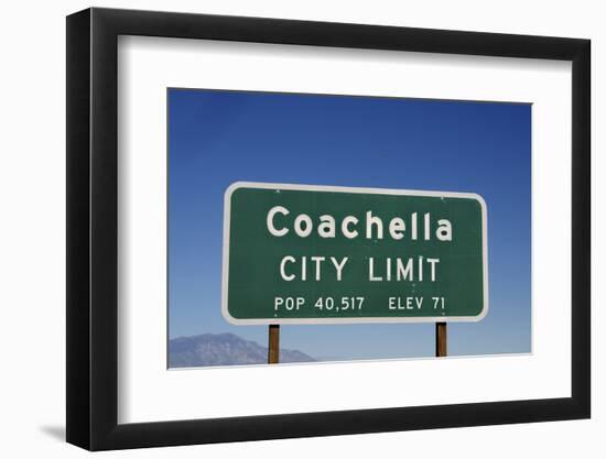 Coachella Sign Post in California-BCFC-Framed Photographic Print