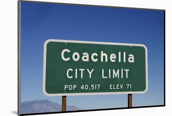 Coachella Sign Post in California-BCFC-Mounted Photographic Print