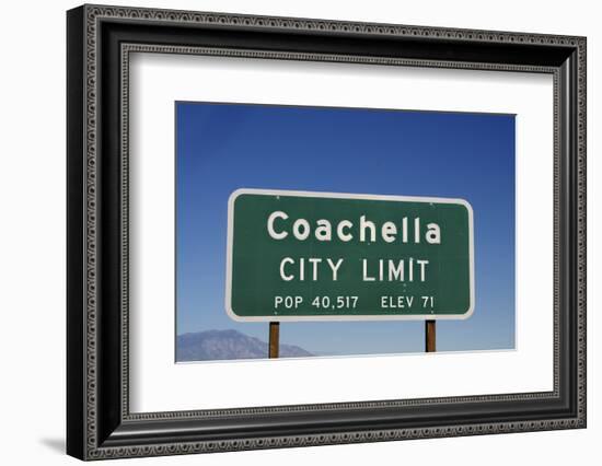 Coachella Sign Post in California-BCFC-Framed Photographic Print