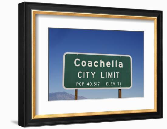 Coachella Sign Post in California-BCFC-Framed Photographic Print