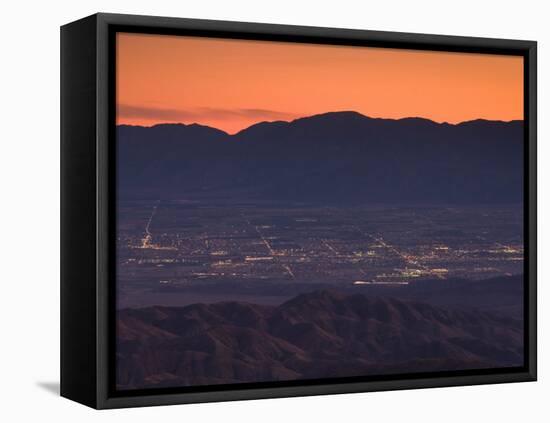 Coachella Valley And Palm Springs From Key's View, Joshua Tree National Park, California, USA-null-Framed Premier Image Canvas