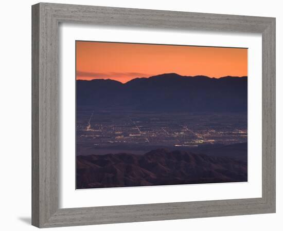 Coachella Valley And Palm Springs From Key's View, Joshua Tree National Park, California, USA-null-Framed Photographic Print