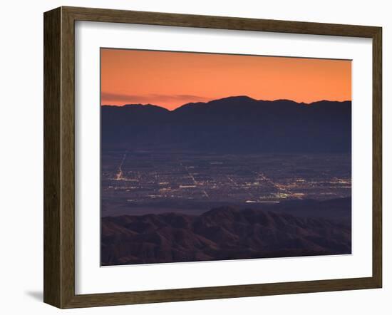 Coachella Valley And Palm Springs From Key's View, Joshua Tree National Park, California, USA-null-Framed Photographic Print