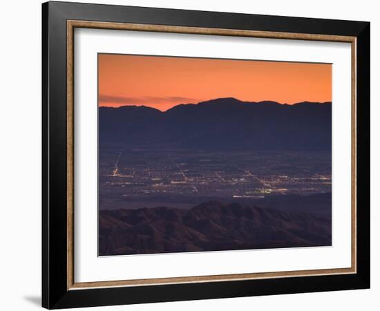 Coachella Valley And Palm Springs From Key's View, Joshua Tree National Park, California, USA-null-Framed Photographic Print