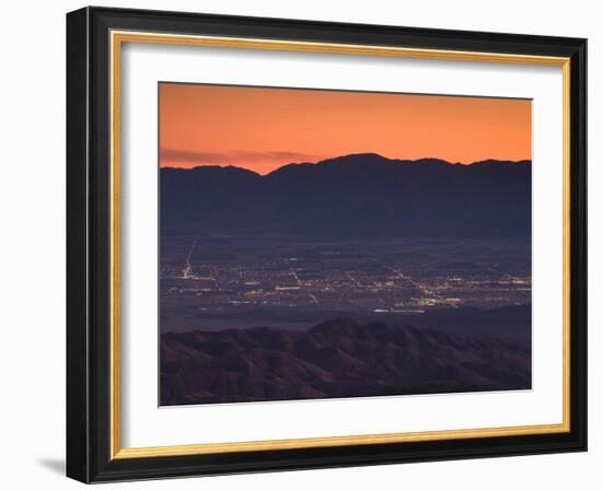 Coachella Valley And Palm Springs From Key's View, Joshua Tree National Park, California, USA-null-Framed Photographic Print