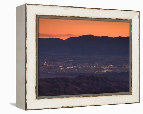 Coachella Valley And Palm Springs From Key's View, Joshua Tree National Park, California, USA-null-Framed Premier Image Canvas