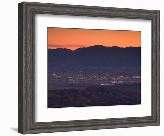 Coachella Valley And Palm Springs From Key's View, Joshua Tree National Park, California, USA-null-Framed Photographic Print