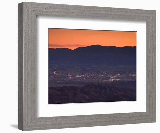 Coachella Valley And Palm Springs From Key's View, Joshua Tree National Park, California, USA-null-Framed Photographic Print