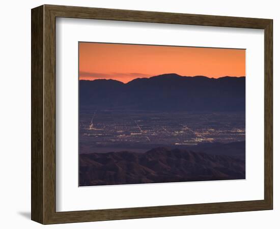 Coachella Valley And Palm Springs From Key's View, Joshua Tree National Park, California, USA-null-Framed Photographic Print