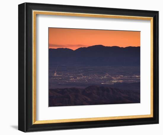 Coachella Valley And Palm Springs From Key's View, Joshua Tree National Park, California, USA-null-Framed Photographic Print