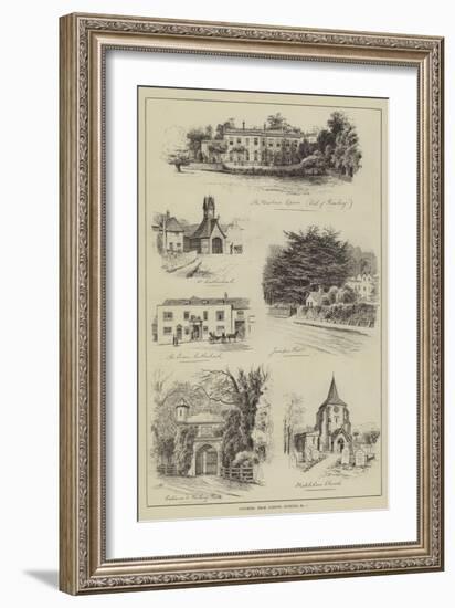 Coaching from London, Dorking-Alfred Robert Quinton-Framed Giclee Print