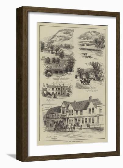 Coaching from London, Dorking-Alfred Robert Quinton-Framed Giclee Print