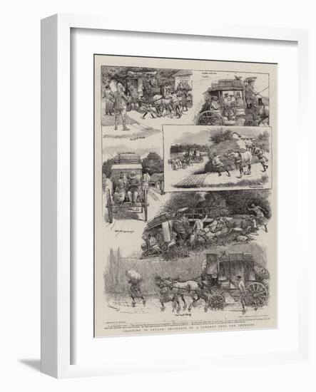 Coaching in Ceylon, Incidents of a Journey into the Interior-William Ralston-Framed Giclee Print