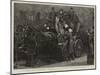 Coaching in the Winter-Time, the Arrival of a Four-In-Hand in Northumberland Avenue-Arthur Hopkins-Mounted Giclee Print