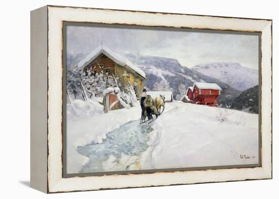 Coaching inn, 1890-Fritz Thaulow-Framed Premier Image Canvas
