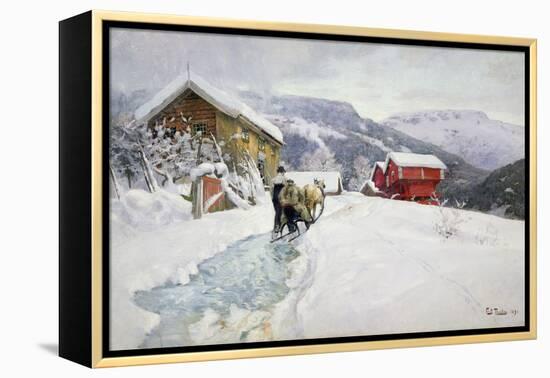 Coaching inn, 1890-Fritz Thaulow-Framed Premier Image Canvas