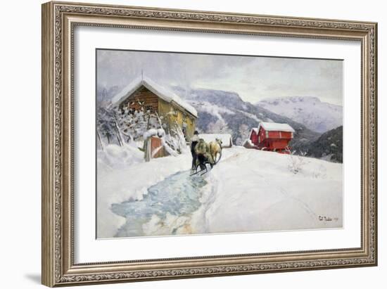 Coaching inn, 1890-Fritz Thaulow-Framed Giclee Print