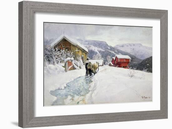 Coaching inn, 1890-Fritz Thaulow-Framed Giclee Print