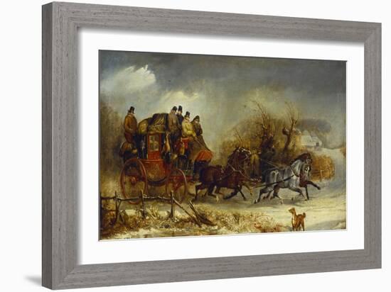 Coaching Scenes- Through the Four Seasons, One of Four-William Joseph Shayer-Framed Giclee Print