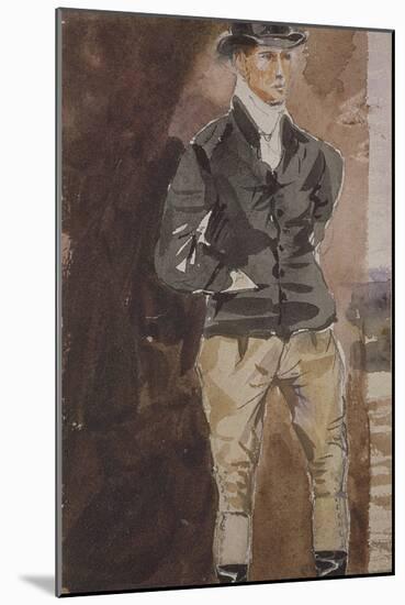 Coachman Standing, Turned Somewhat to the Right, 19Th Century (W/C on Paper)-Ferdinand Victor Eugene Delacroix-Mounted Giclee Print