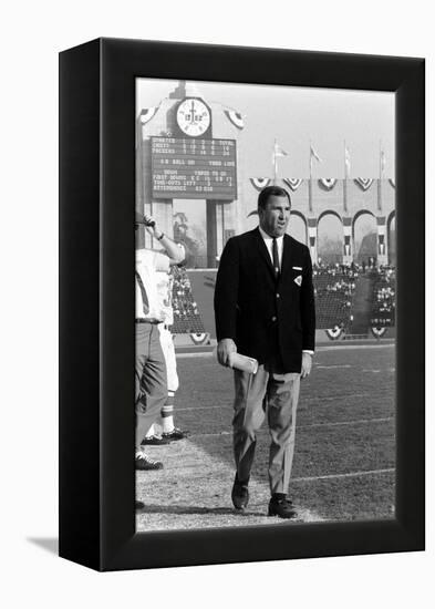 Coah Hank Stram of the Kansas City Chiefs, Super Bowl I, Los Angeles, CA, January 15, 1967-Bill Ray-Framed Premier Image Canvas