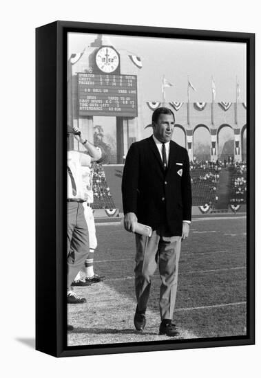 Coah Hank Stram of the Kansas City Chiefs, Super Bowl I, Los Angeles, CA, January 15, 1967-Bill Ray-Framed Premier Image Canvas